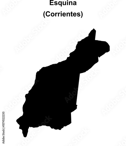 Esquina department (Corrientes) blank outline map