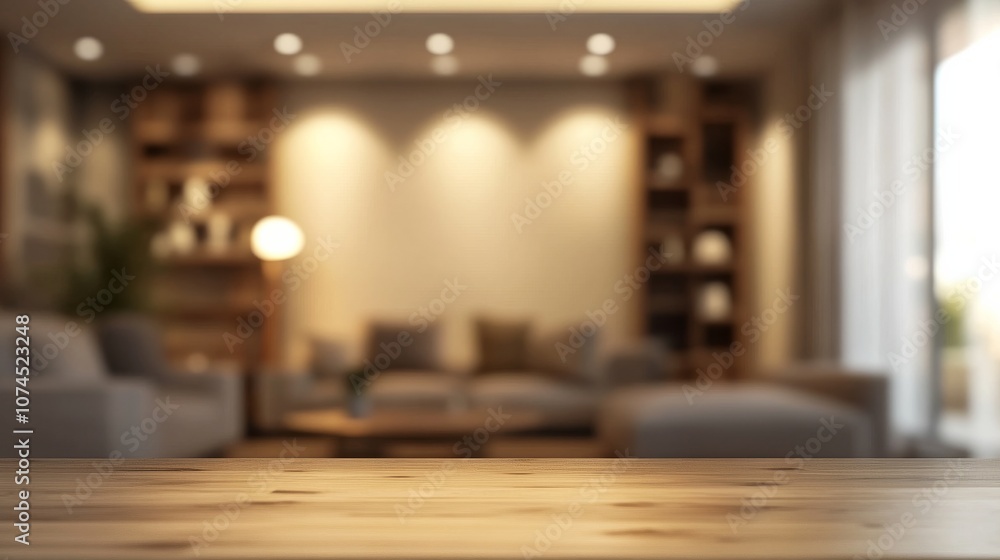 A cozy living room with blurred background showcasing warm lighting, comfortable furniture, and inviting decor in a modern home A cozy living room with blurred background showcasing warm lighting, comfortable furniture, and inviting decor in a modern home