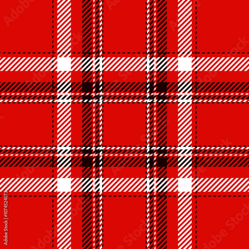Plaid check pattern. Seamless fabric texture. Tartan textile print.