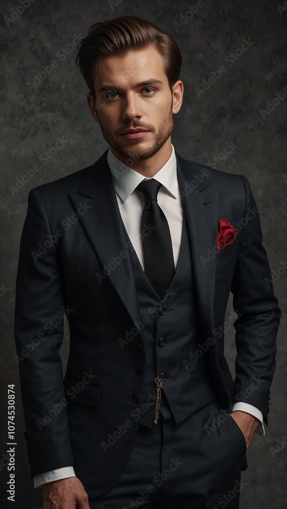Serious Man in Classic Suit Isolated with Neutral Background for Professional Headshot Serious Man in Classic Suit Isolated with Neutral Background for Professional Headshot