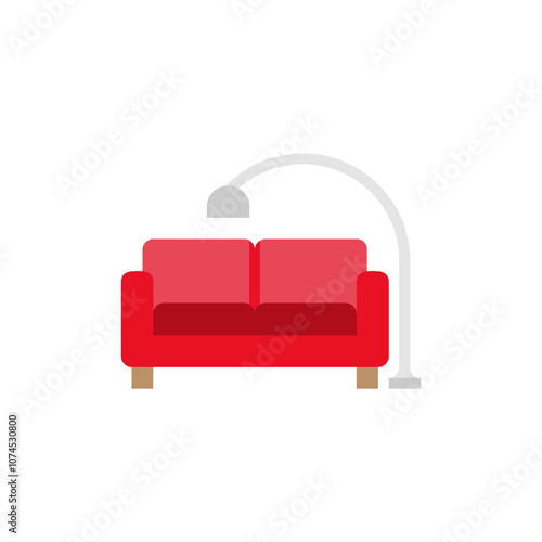 Sofa with Lamp
