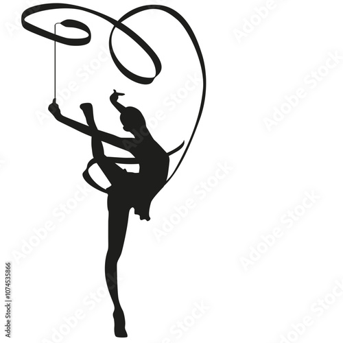 Rhytmic Gymnastic athlet Ballerina silhouette