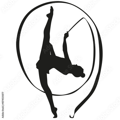Rhytmic Gymnastic athlet Ballerina silhouette
