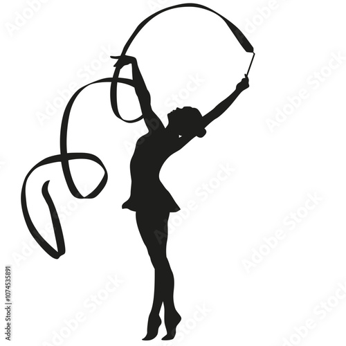 Rhytmic Gymnastic athlet Ballerina silhouette