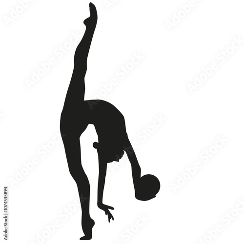 Rhytmic Gymnastic athlet Ballerina silhouette