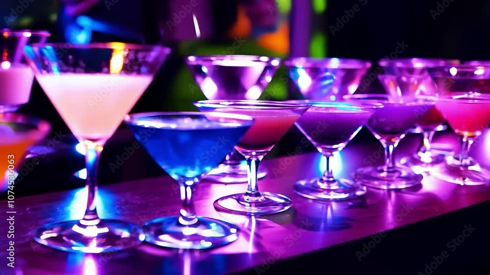 Bartender skillfully preparing and presenting colorful cocktails Bartender skillfully preparing and presenting colorful cocktails
