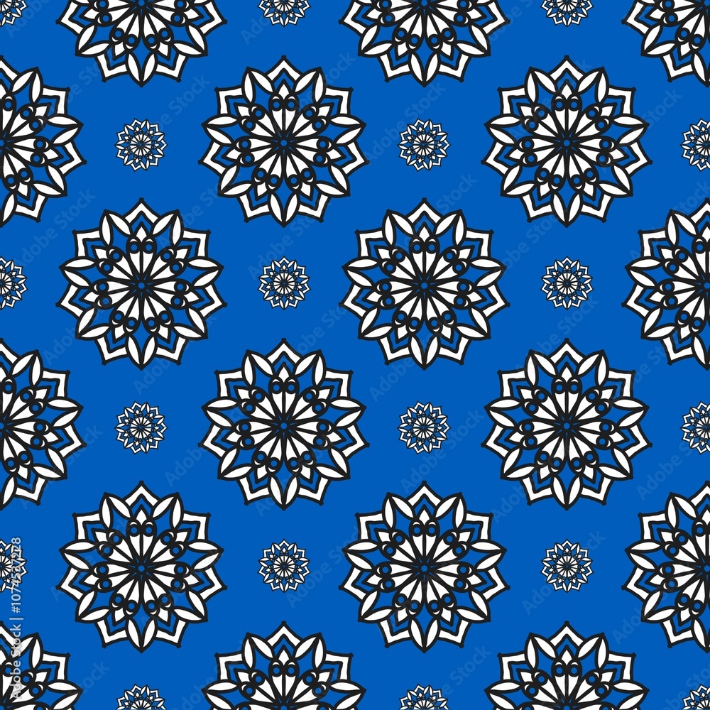 seamless pattern with mandala flower seamless pattern with mandala flower
