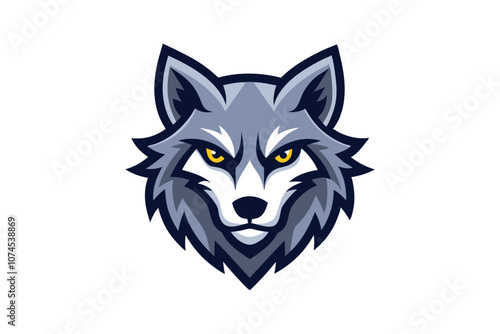 Fierce Wolf Head Mascot Logo Vector - Powerful and Stylish Animal Illustration for Branding, Gaming, and Wildlife Emblems photo