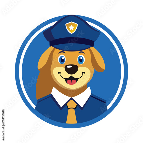 Cute Dog Wearing a Hat Vector Illustration - Playful and Stylish Cartoon Pet Character for Fashion and Fun Designs