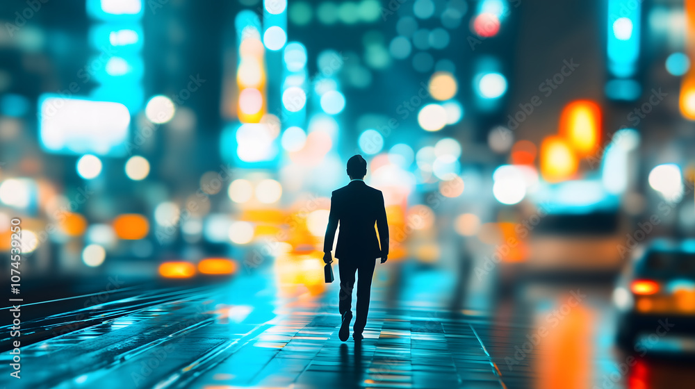 Fototapeta premium blurred business person for background