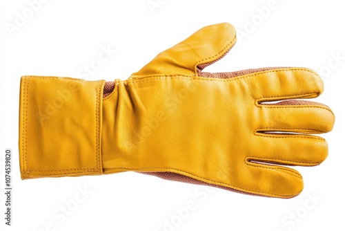 A vibrant yellow work glove designed for safety and protection in various industries.