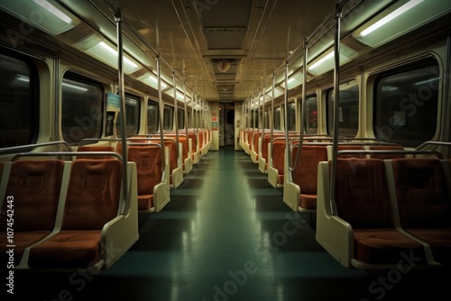 Transportation vehicle subway train. photo