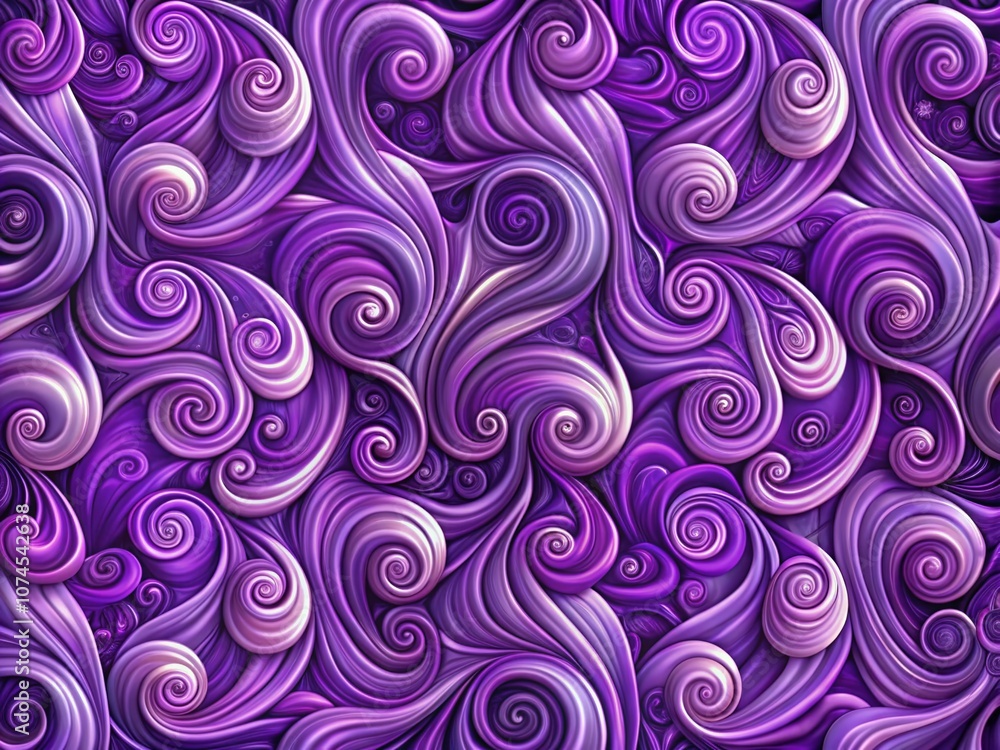 Stunning Conceptual Photography of a Seamless Pattern with Purple Swirls, Perfect for Modern Art and Interior Design Projects, Capturing Fluidity and Elegance in Abstract Form Stunning Conceptual Photography of a Seamless Pattern with Purple Swirls, Perfect for Modern Art and Interior Design Projects, Capturing Fluidity and Elegance in Abstract Form