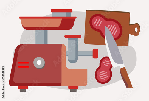 169 - Meat Grinder Concept Illustration