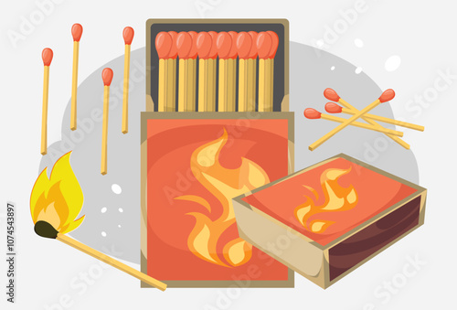 176 - Matches Concept Illustration