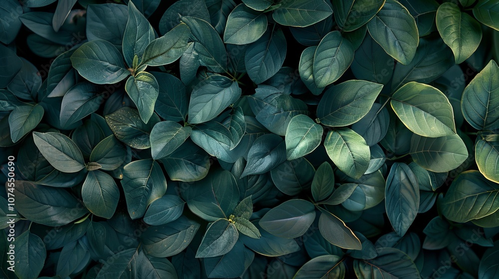 Dark green leaves background Dark green leaves background