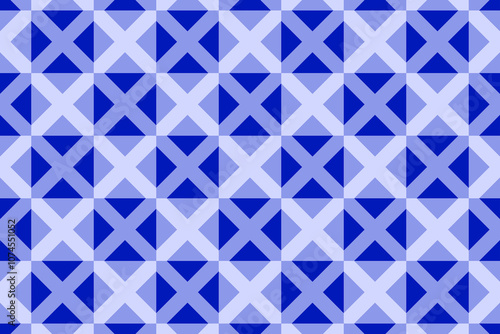 Geometric patterns in shades of blue create an artistic tapestry of shapes and lines