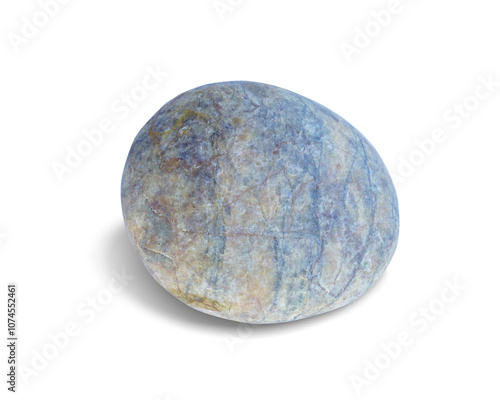 River rock shape isolated on white background. This has clipping path.