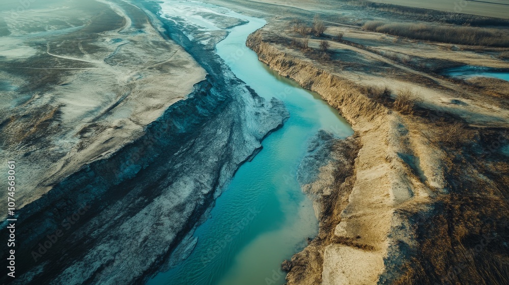A river once flowing now runs dry, highlighting the water crisis brought on by climate change. --ar 16:9 --v 6.1 Job ID: 13909ce1-3778-4d03-b679-7eaad12838b8 A river once flowing now runs dry, highlighting the water crisis brought on by climate change. --ar 16:9 --v 6.1 Job ID: 13909ce1-3778-4d03-b679-7eaad12838b8
