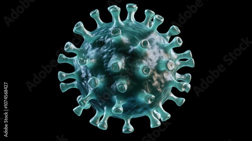 Close-up view of the coronaviruses structure photo