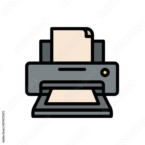 Computer printer icon symbol vector image Illustration