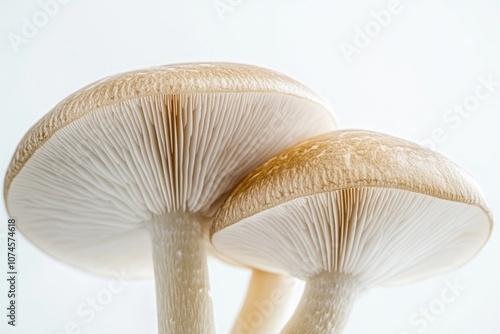 A grouping of mushrooms stacked on top of each other photo