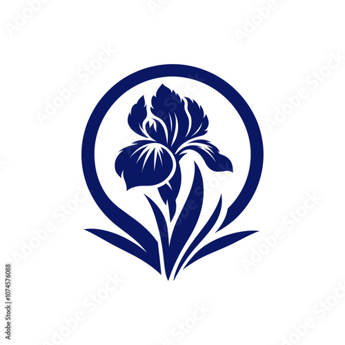 Iris flower logo 