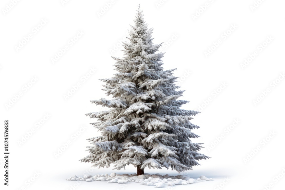 Snowy christmas tree plant white pine. Snowy christmas tree plant white pine.