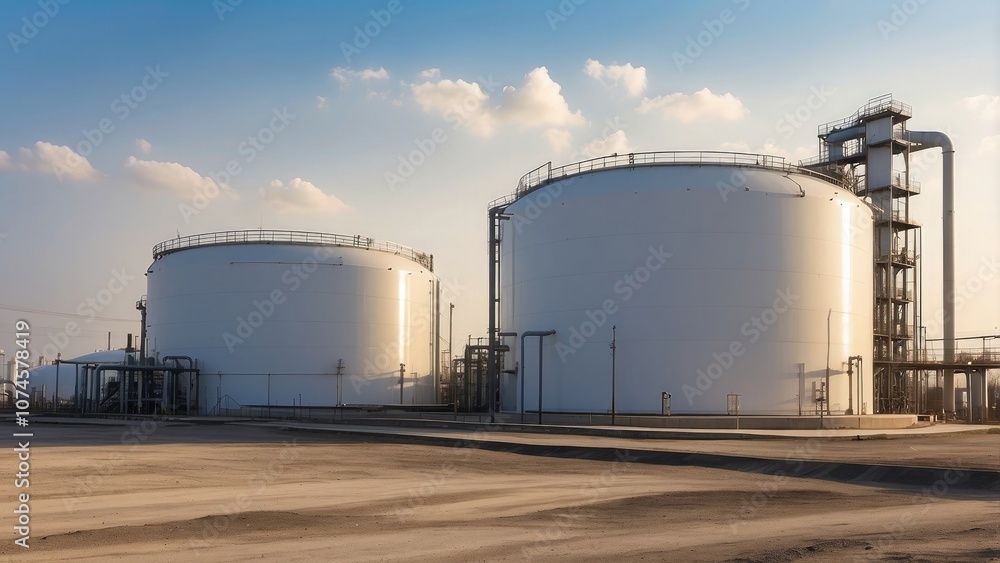 Storage tanks, the foundation of the energy infrastructure, are found in petrochemical factories. Concepts of oil demand price charts and industrial technology in energy production Storage tanks, the foundation of the energy infrastructure, are found in petrochemical factories. Concepts of oil demand price charts and industrial technology in energy production