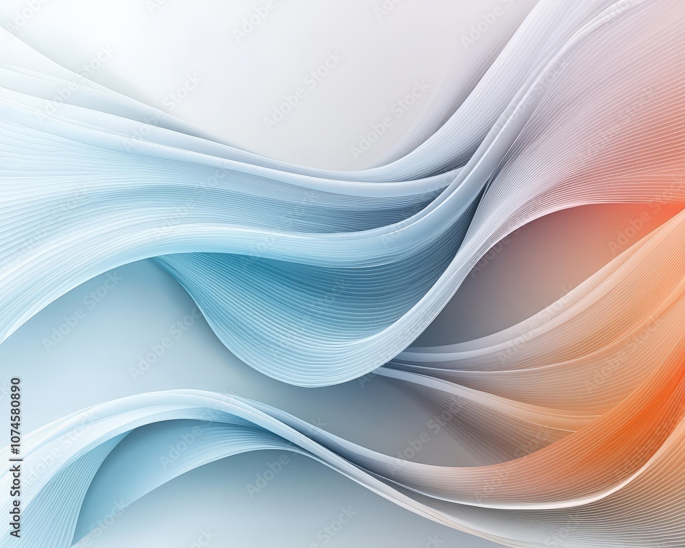 Fototapeta premium A wave of blue and orange colors