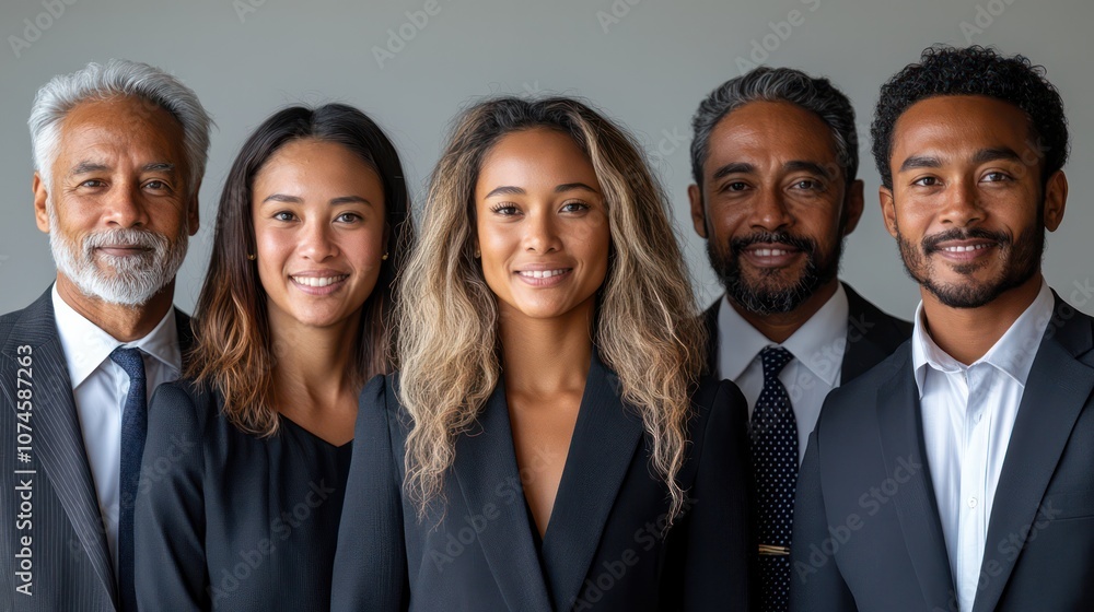 Portrait of Fijian business professionals, mixed ages, teens and seniors, isolated, white background Portrait of Fijian business professionals, mixed ages, teens and seniors, isolated, white background