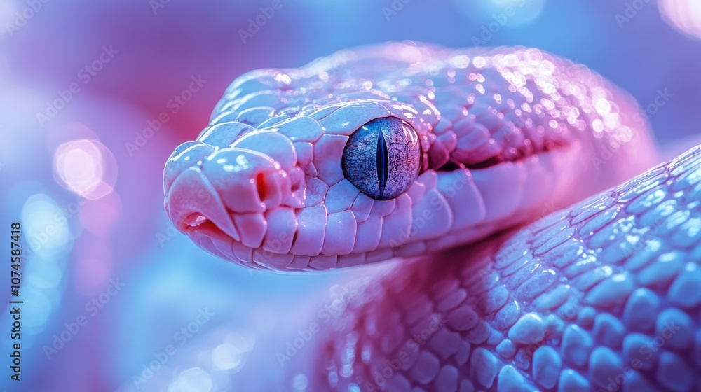 Fototapeta premium Serpentine elegance in vivid colors