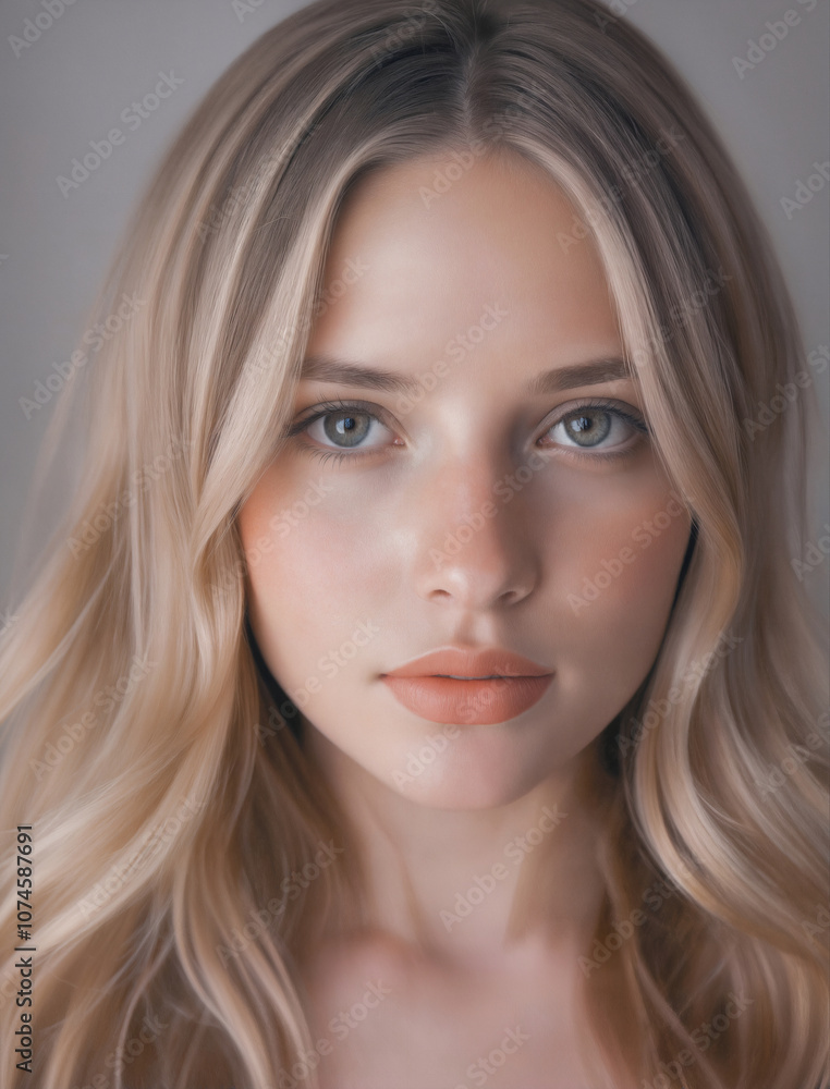 Stunning Portrait of a Young Woman with Blonde Hair Stunning Portrait of a Young Woman with Blonde Hair