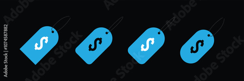 price tag discount icon vector shopping coupon badge for promotion symbol. illustration. Eps 10.