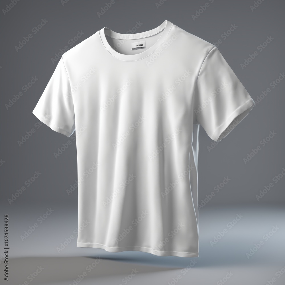 Blank white t-shirt template, isolated on gray background Blank white t-shirt template, isolated on gray background