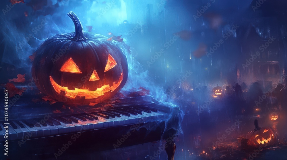 Naklejka premium significance of Halloween music.