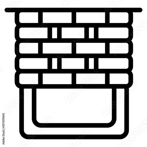 Bamboo blinds Line Icon