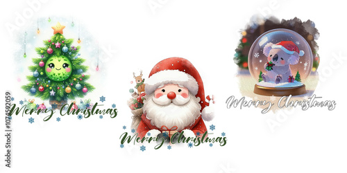 santa claus with gifts.