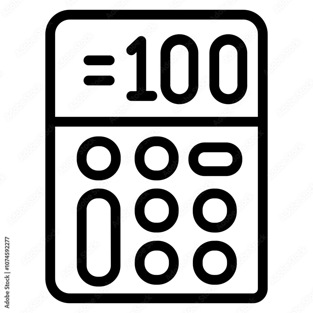 Calculator Line Icon Calculator Line Icon