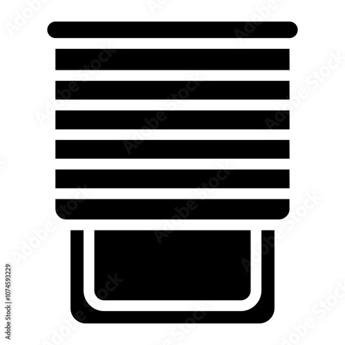 Horizontal blinds Solid Icon