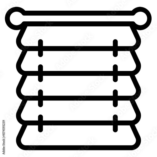 Horizontal jalousie Line Icon