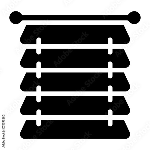 Horizontal jalousie Solid Icon