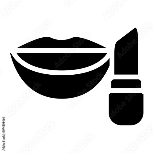 Lip embroidery Solid Icon
