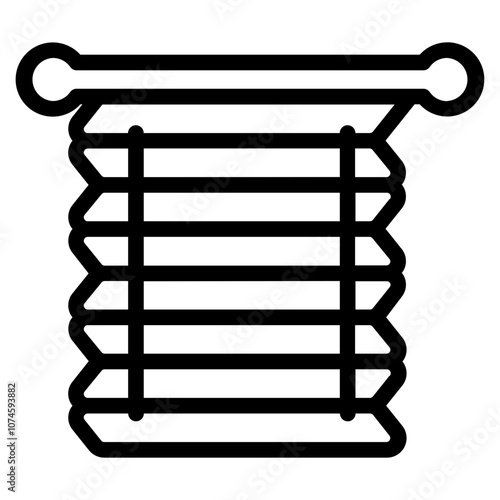 Pleated blinds Line Icon