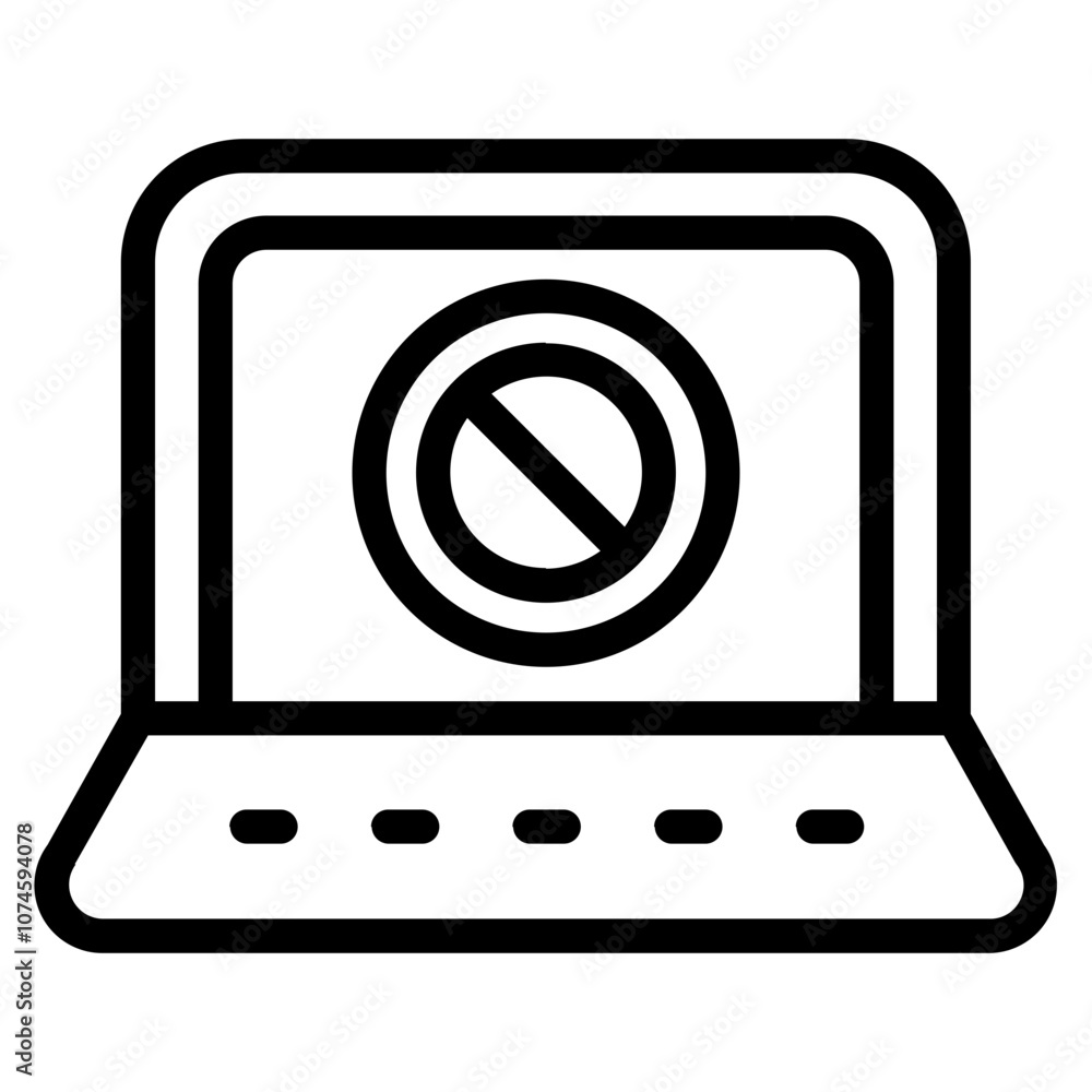 Restriction Line Icon Restriction Line Icon