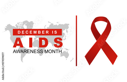 December is AIDS Awareness Month  Banner Design. World AIDS Day 1st December 2024 Banner for Social Media and Campaign.