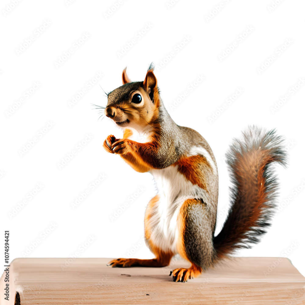 Obraz premium squirrel eating nut