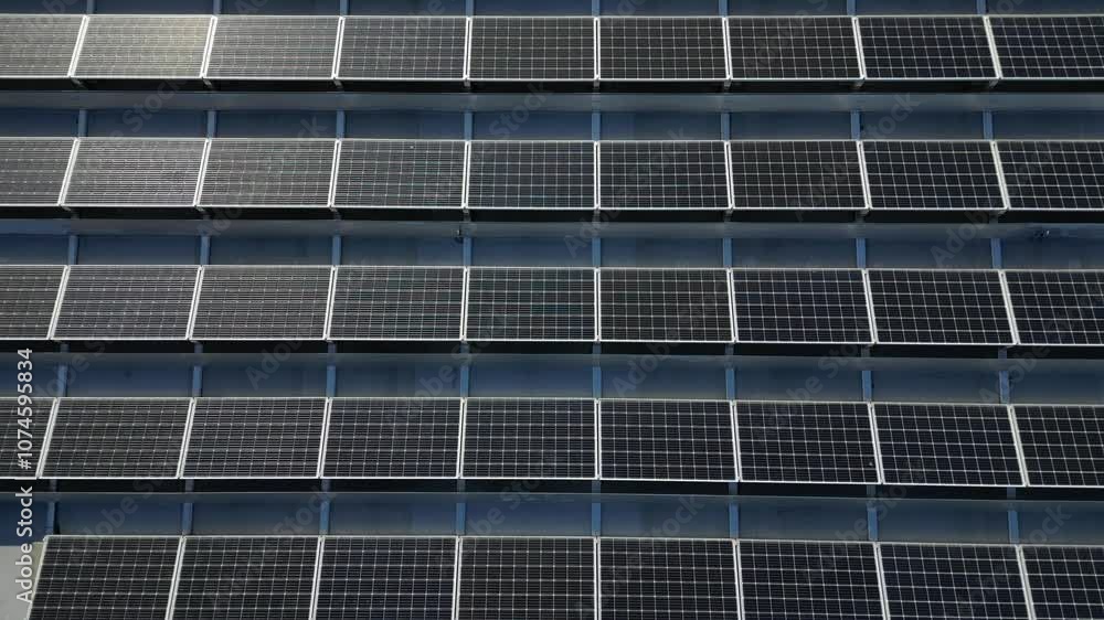  extensive roof of industrial and logistic hall are gradually being filled with solar panels. covering roofs helps industrial developer increase energy efficiency and sustainability site, building 