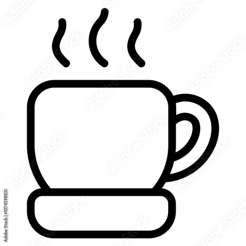 Caffeine addiction Line Icon