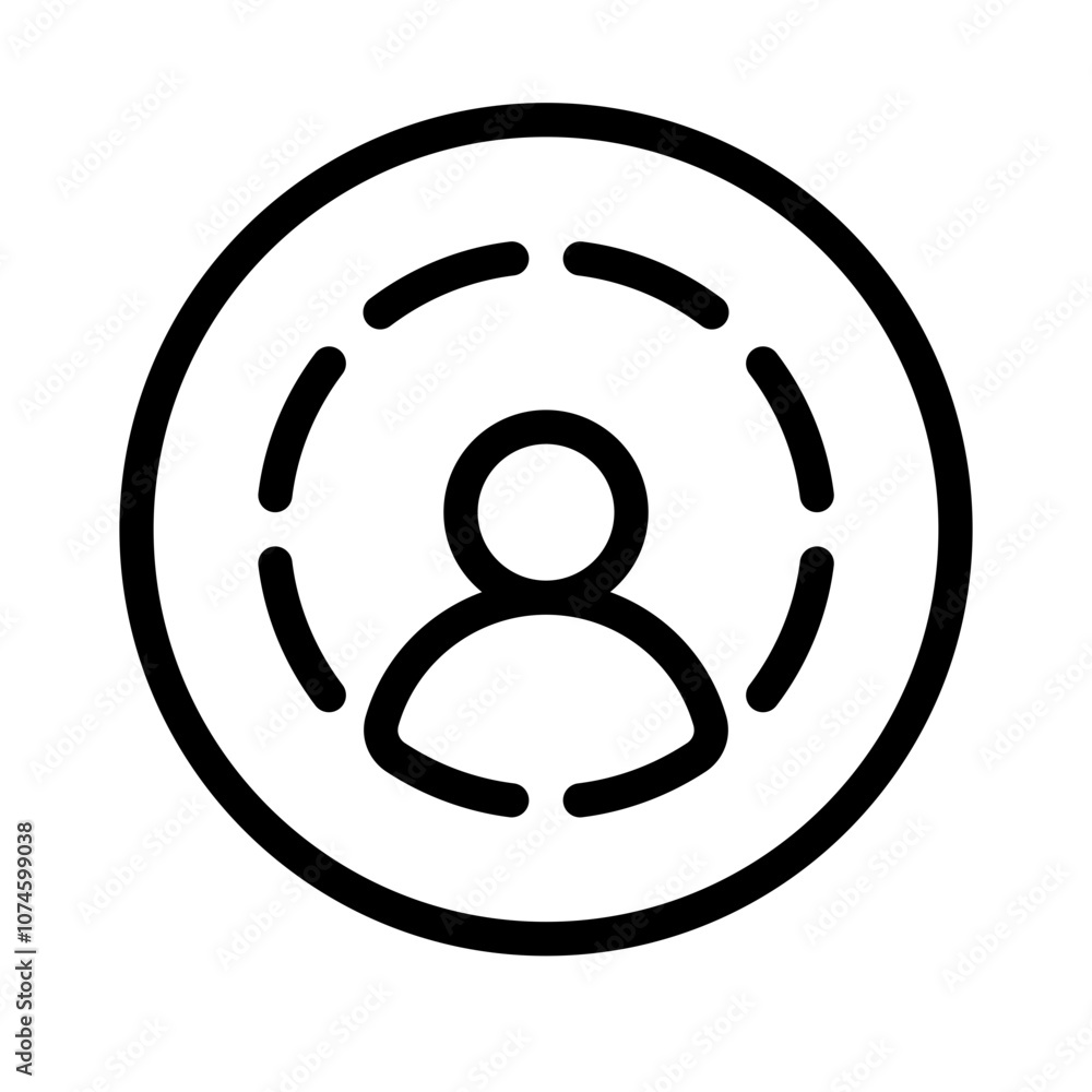 Icon Profile With Style Outline Icon Profile With Style Outline